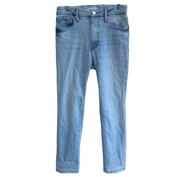 GOOD AMERICAN Good Classic Natural High Rise Straight Leg‎ Jeans 4/27 #GCNFL67T - Picture 3 of 12